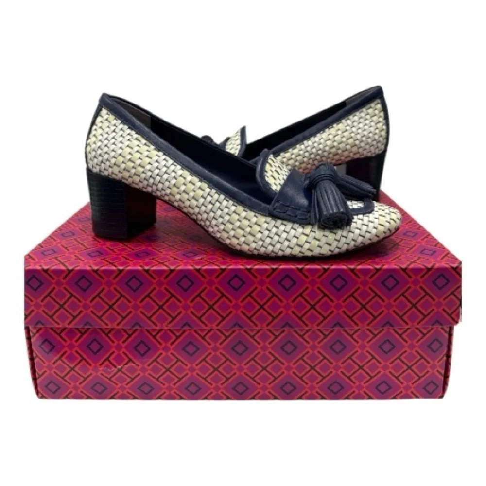 Tory Burch Womens Stamford Woven Tassel Pump size 6.5